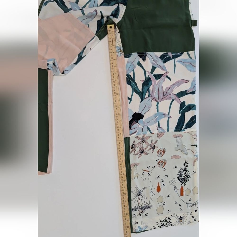 Tory Burch 100% Silk Floral Wide-Leg Cargo Patchwork Trousers Pants Size 6 - Picture 15 of 16